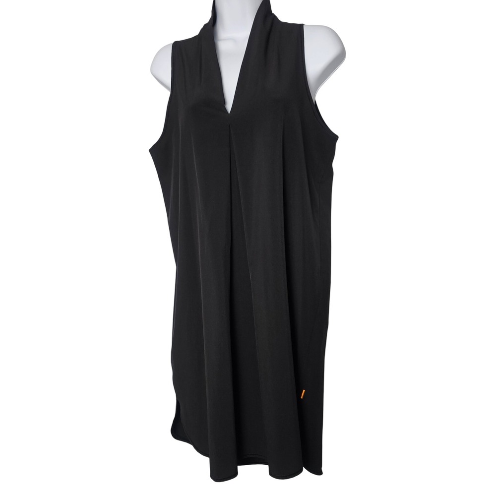 Lucy Destination Anywhere Dress Women S Black Sleeveless Travel Athleisure Tunic